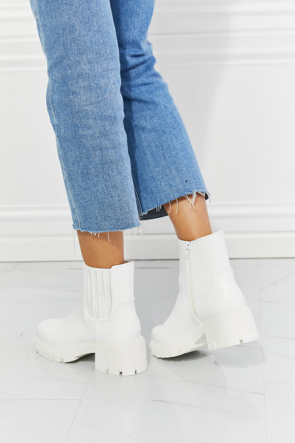 White Chelsea Boots