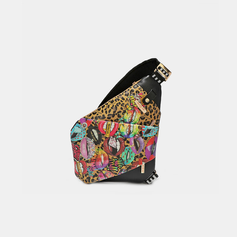 Vegan Leather Leopard Cross Body Bag