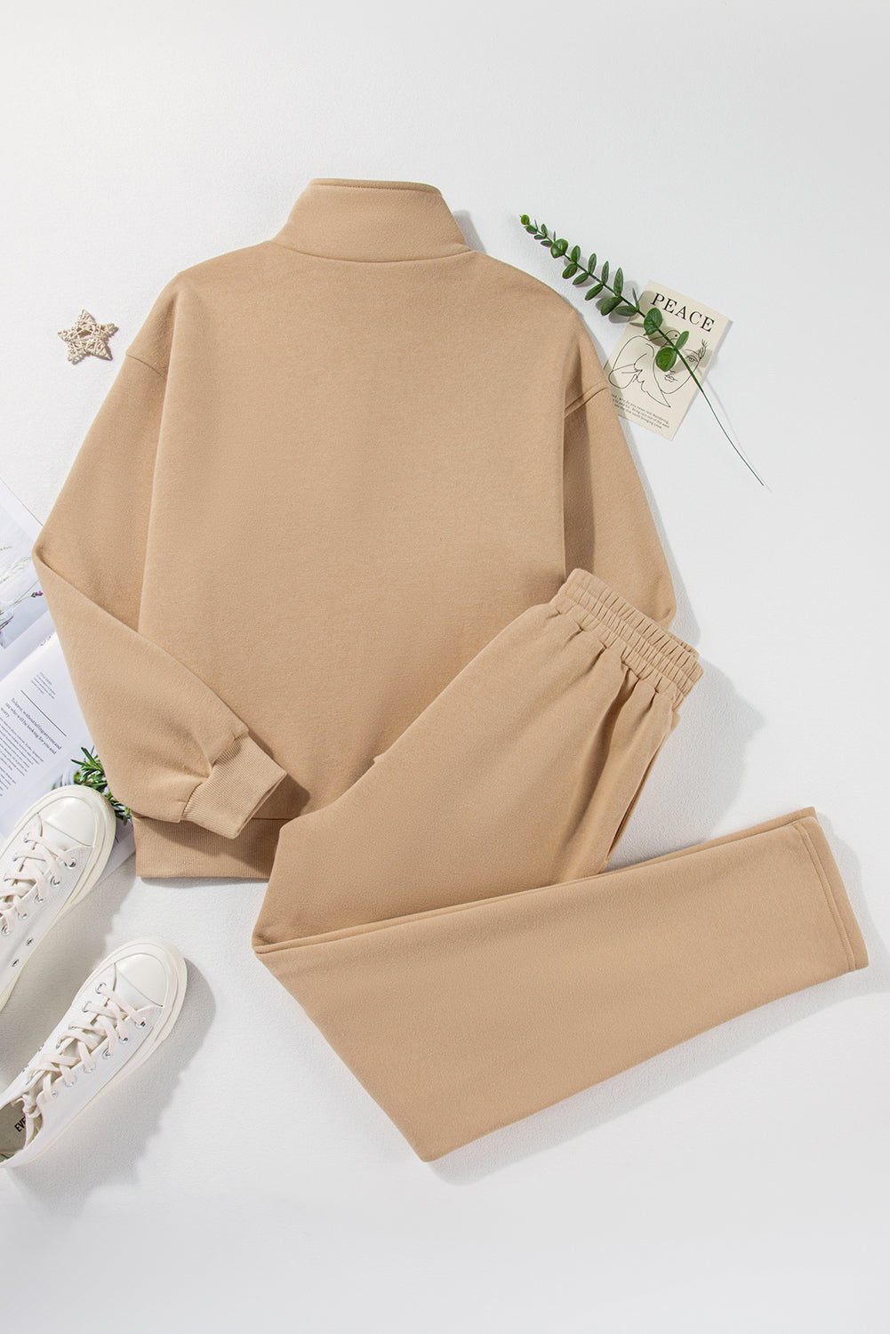 Half Snap Turtleneck Top & Pants