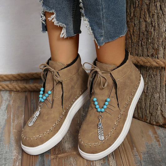 Beaded Platform Sneakers