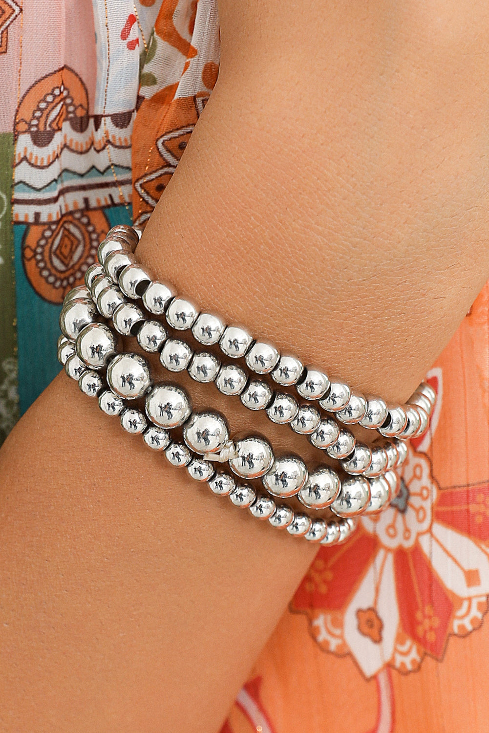 White Beaded Bracelet