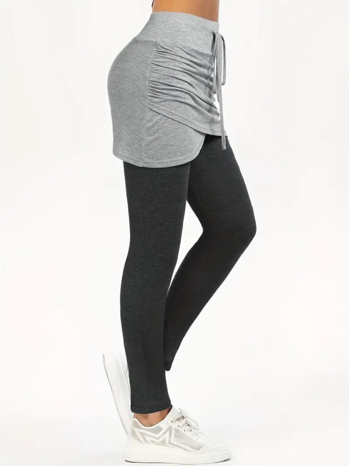 Active Leggings with Ruched Skirt