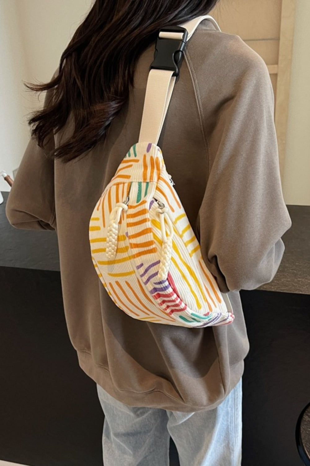 Printed Adjustable Sling Bag