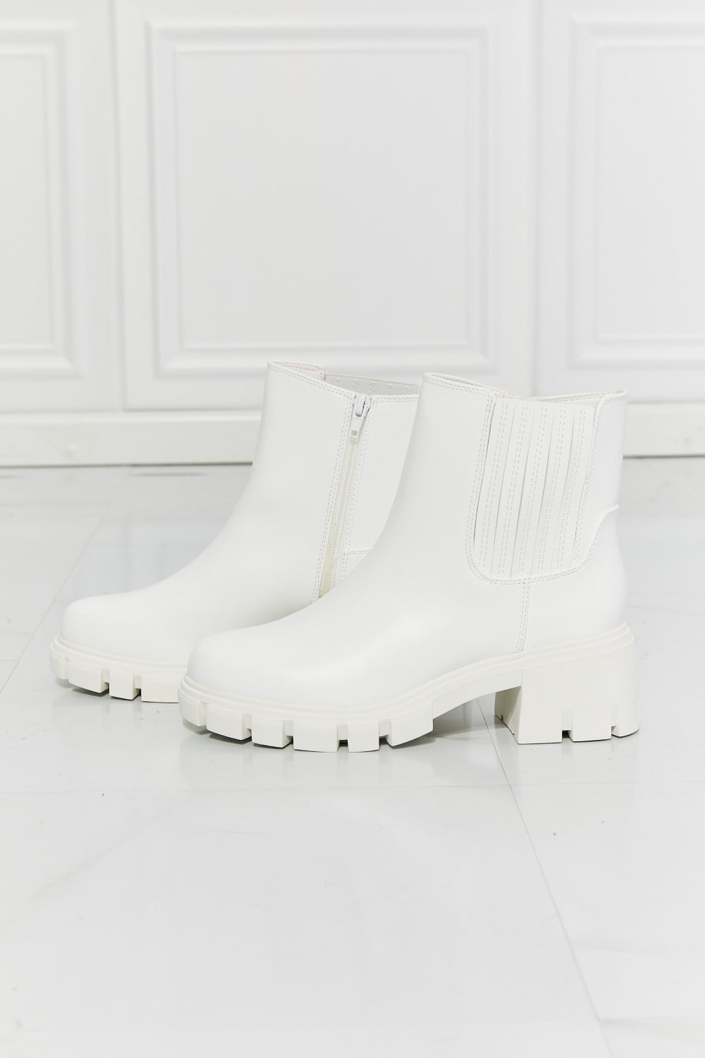 White Chelsea Boots