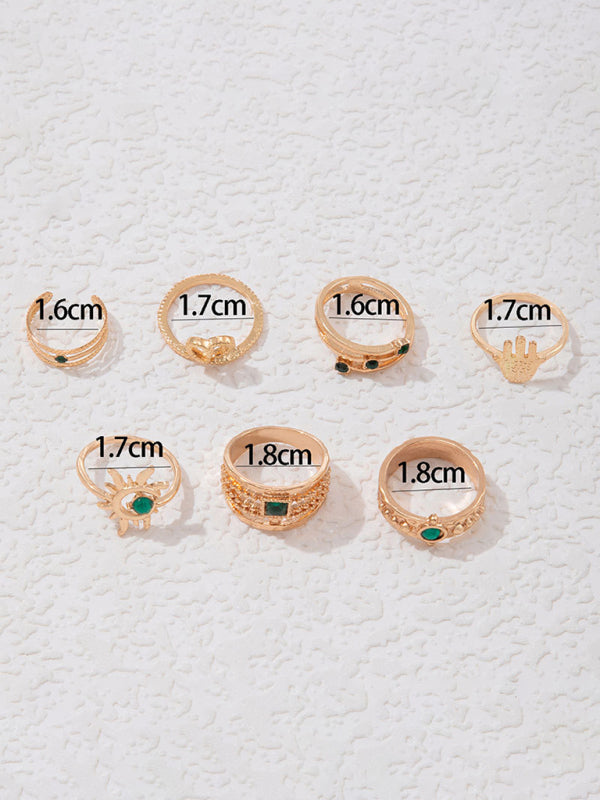 Retro palm ring multi-piece set
