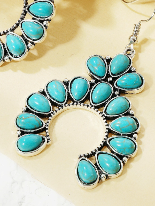 Bohemian vintage turquoise earring set