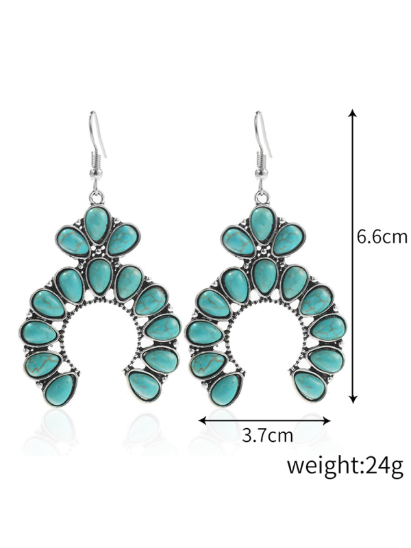 Bohemian vintage turquoise earring set