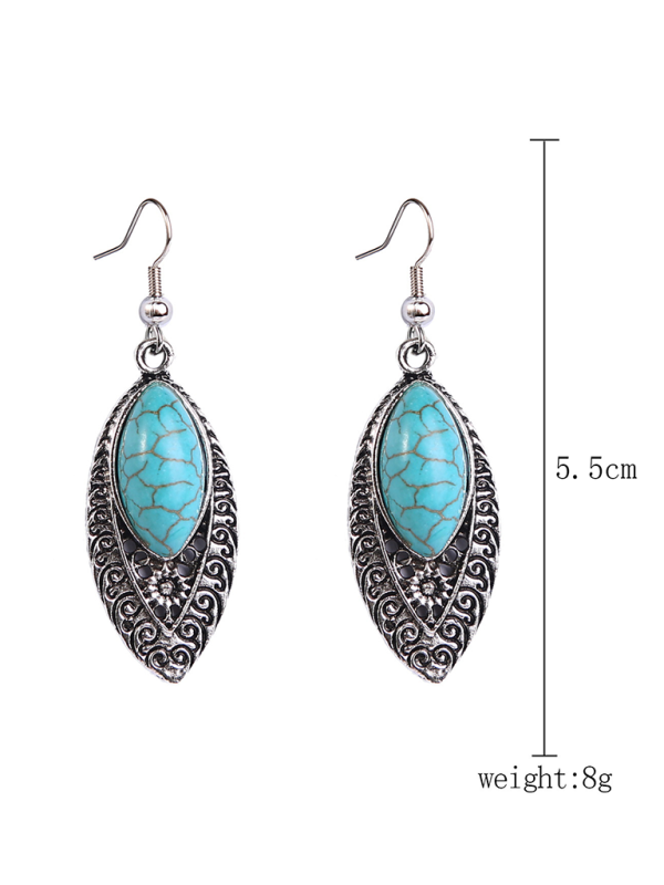 Bohemian vintage turquoise earring set