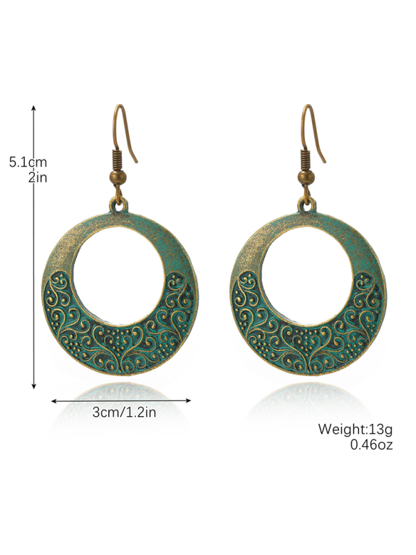 Bohemian vintage turquoise earring set