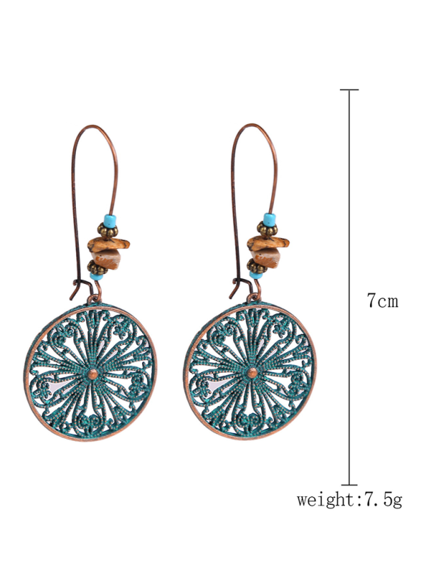 Bohemian vintage turquoise earring set