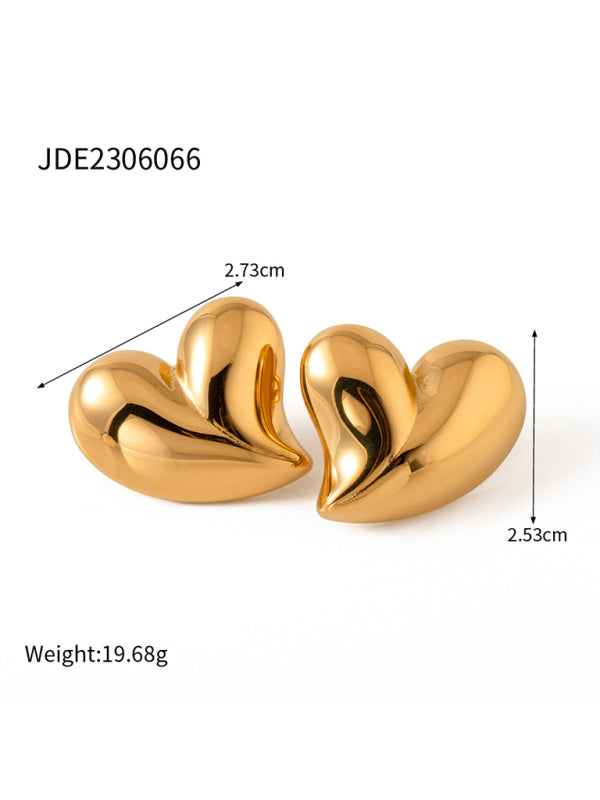 18K gold heart-earrings