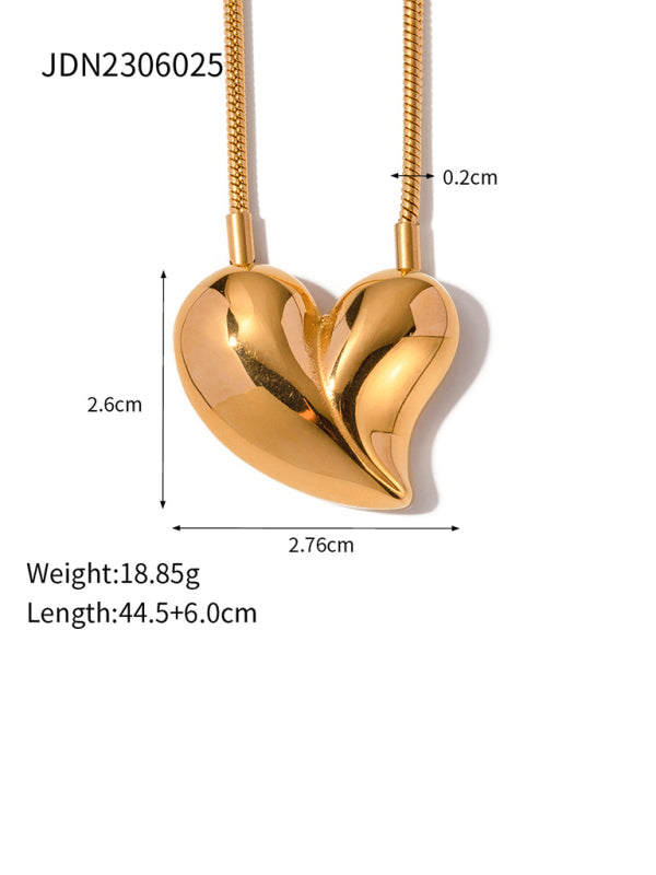 18K gold heart-earrings