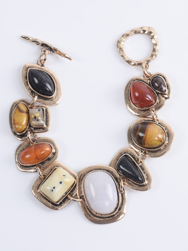 Geometric stone bracelet