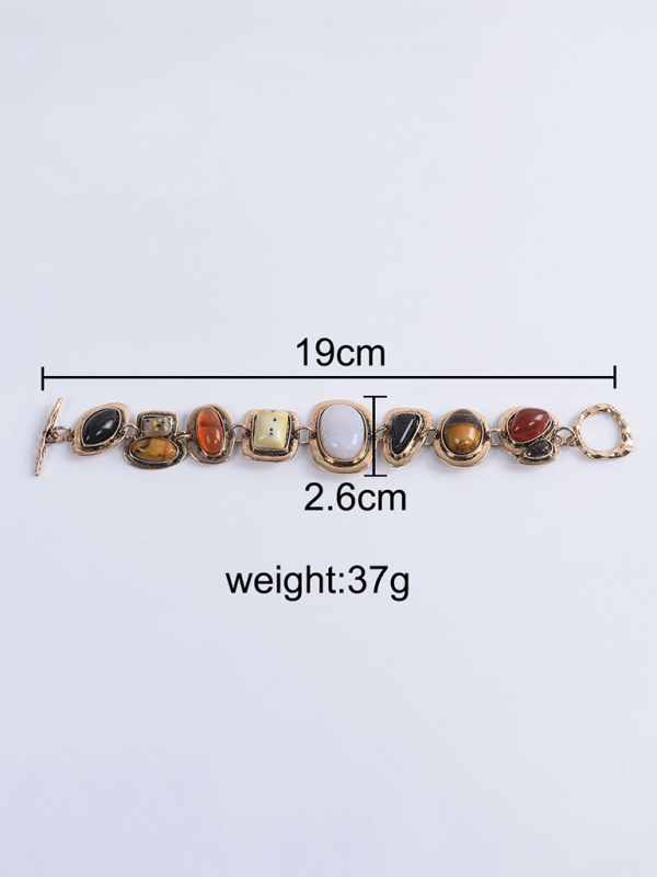 Geometric stone bracelet