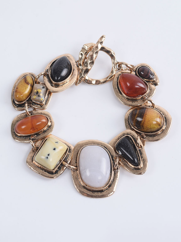 Geometric stone bracelet