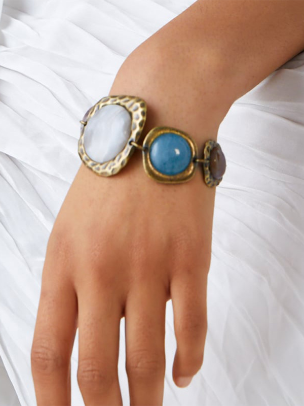 Geometric stone bracelet