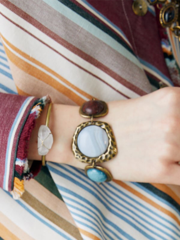 Geometric stone bracelet