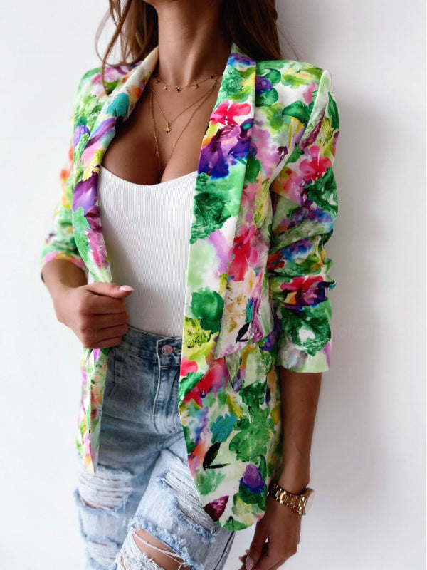 Colourful spring suit coat