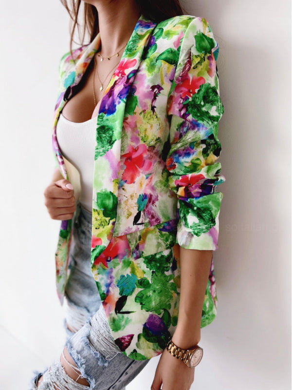 Colourful spring suit coat