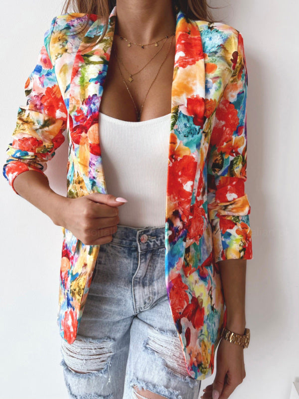 Colourful spring suit coat