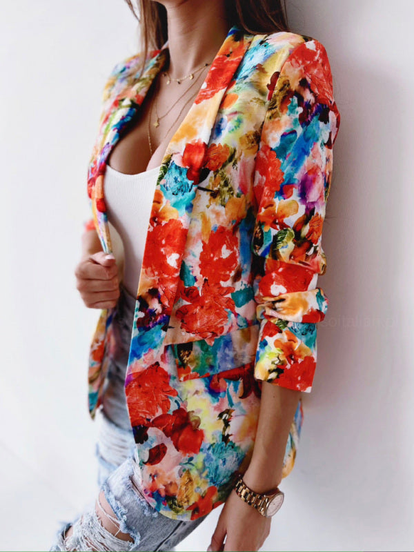 Colourful spring suit coat