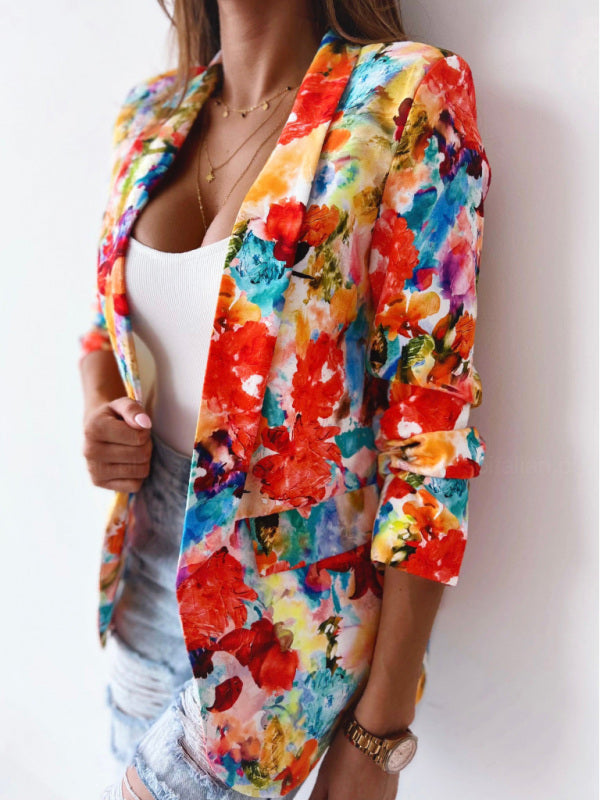 Colourful spring suit coat