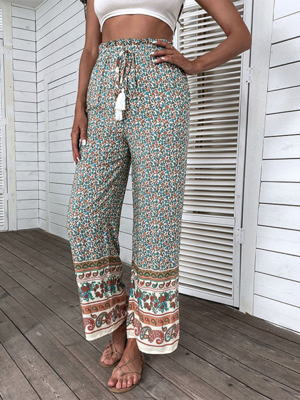 Bohemian wide leg pants