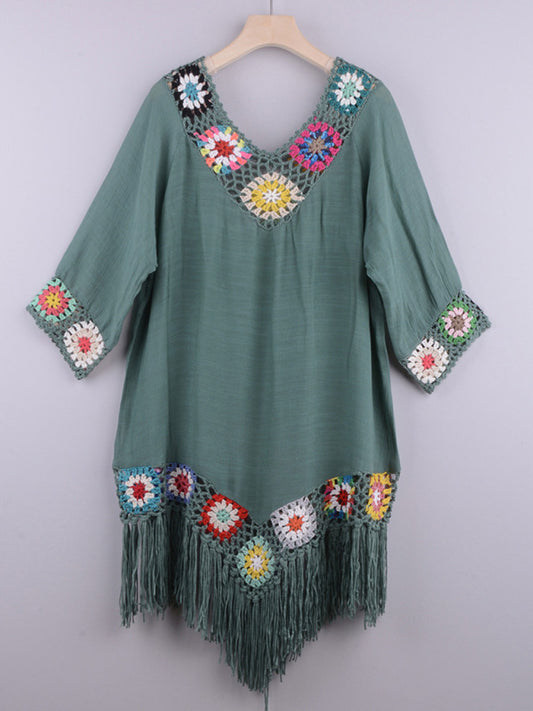 Chain link boho tassel sun dress