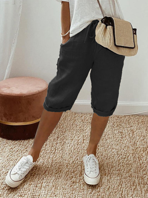 Elastic casual trousers