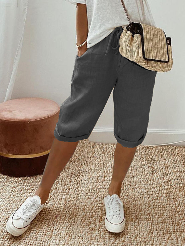 Elastic casual trousers