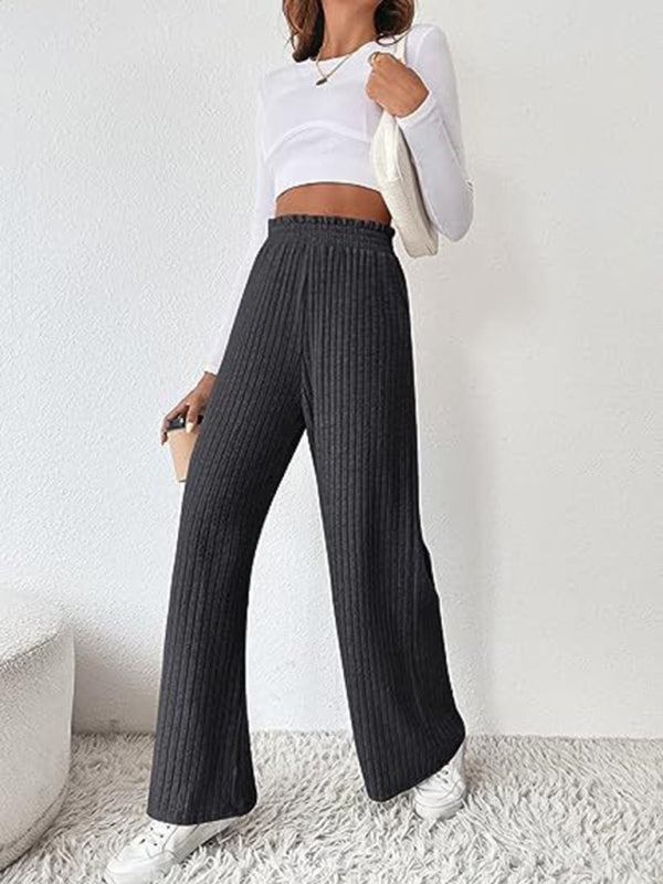 Casual loose knitted trousers