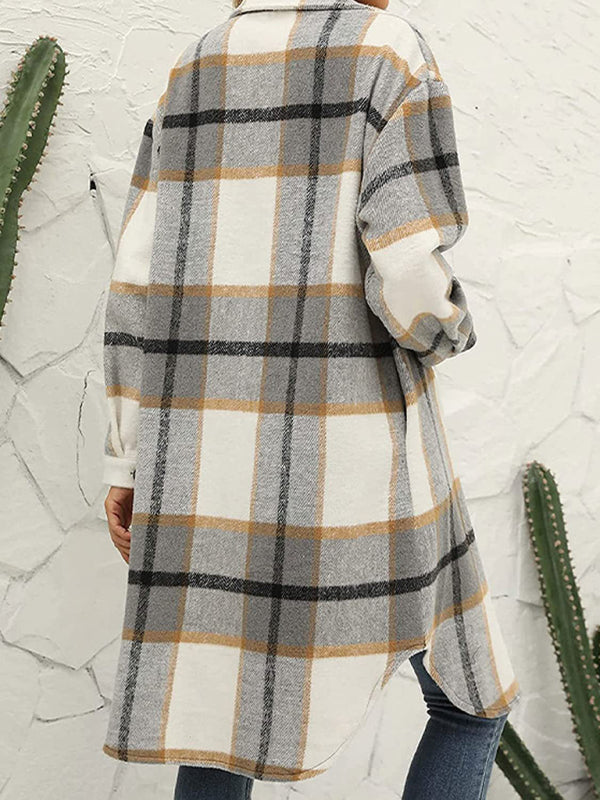 Plaid windbreaker jacket