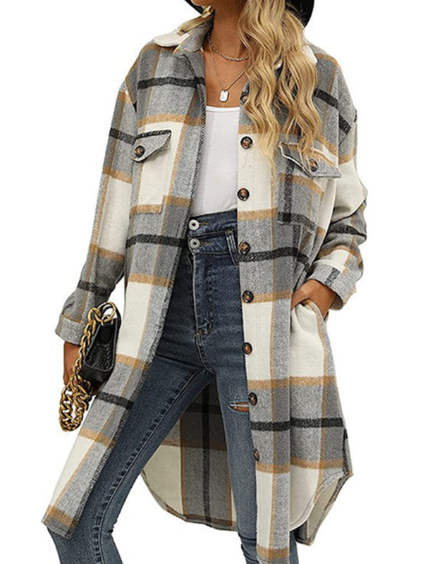 Plaid windbreaker jacket