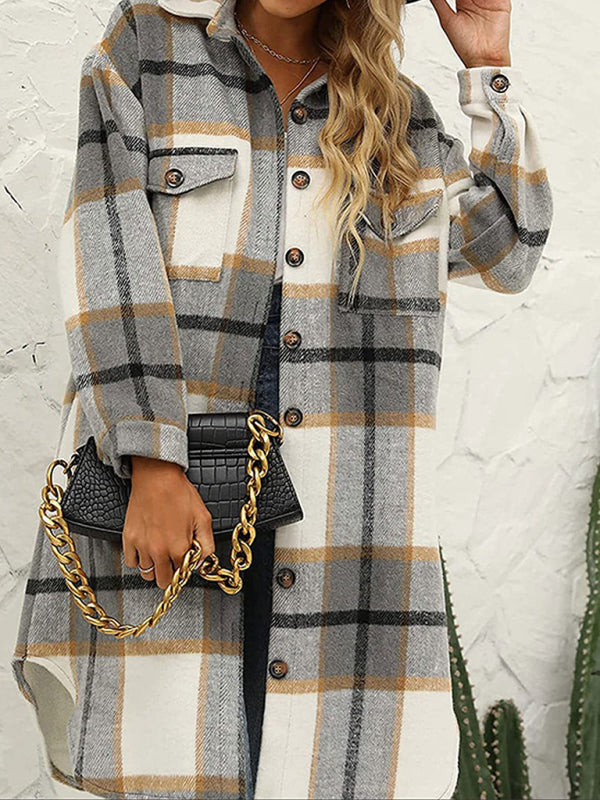 Plaid windbreaker jacket