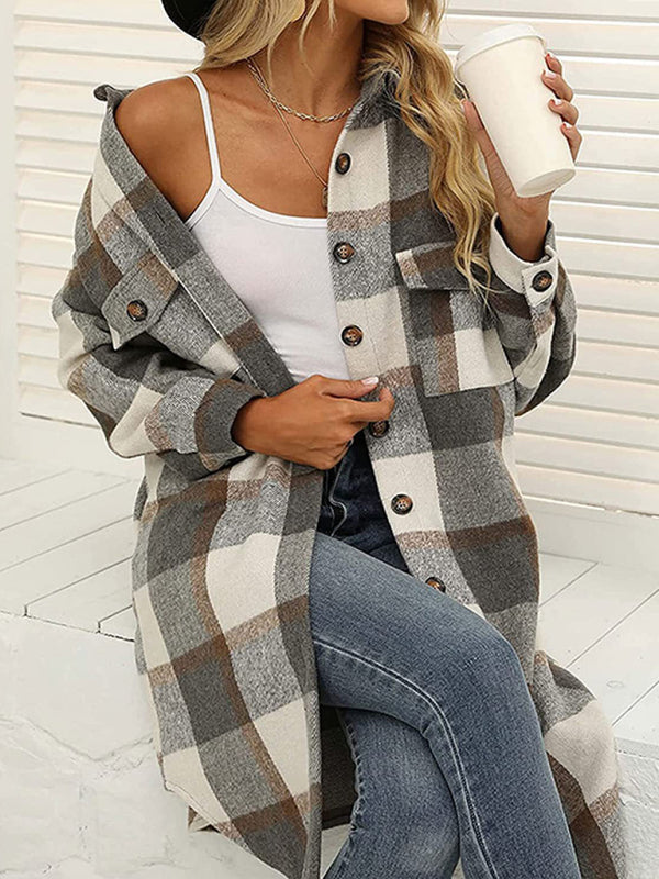 Plaid windbreaker jacket