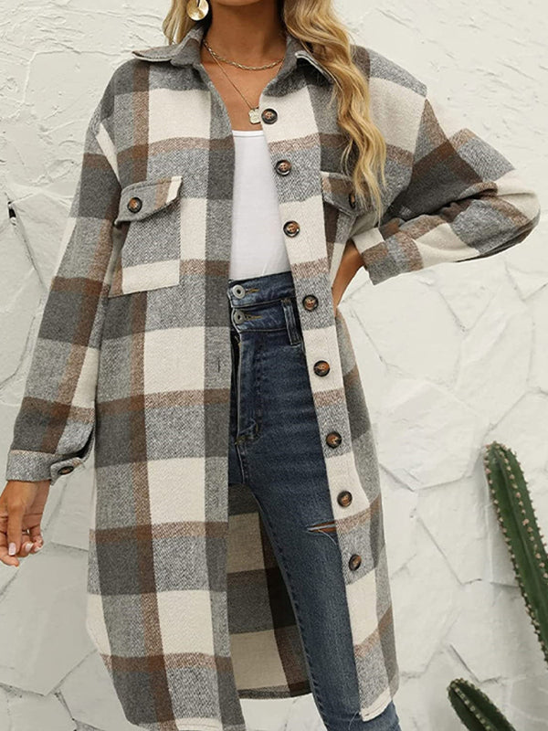 Plaid windbreaker jacket