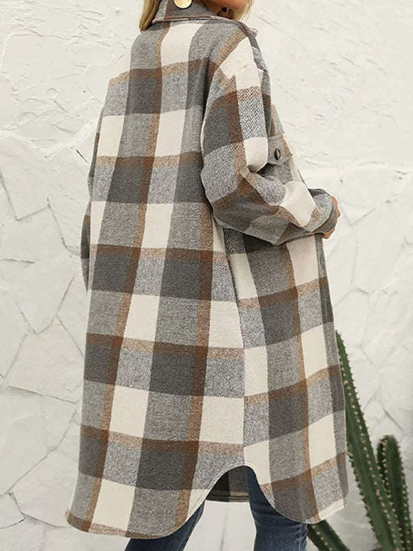 Plaid windbreaker jacket