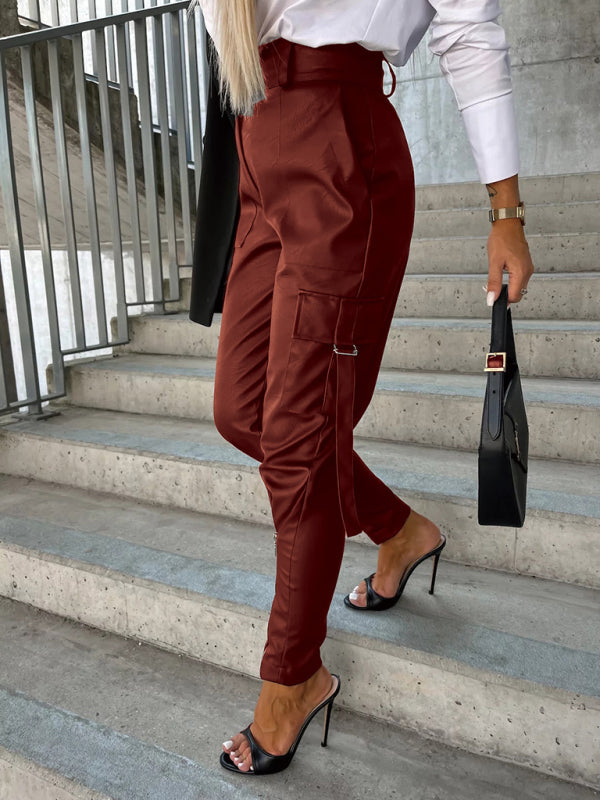 Slim PU leather pants