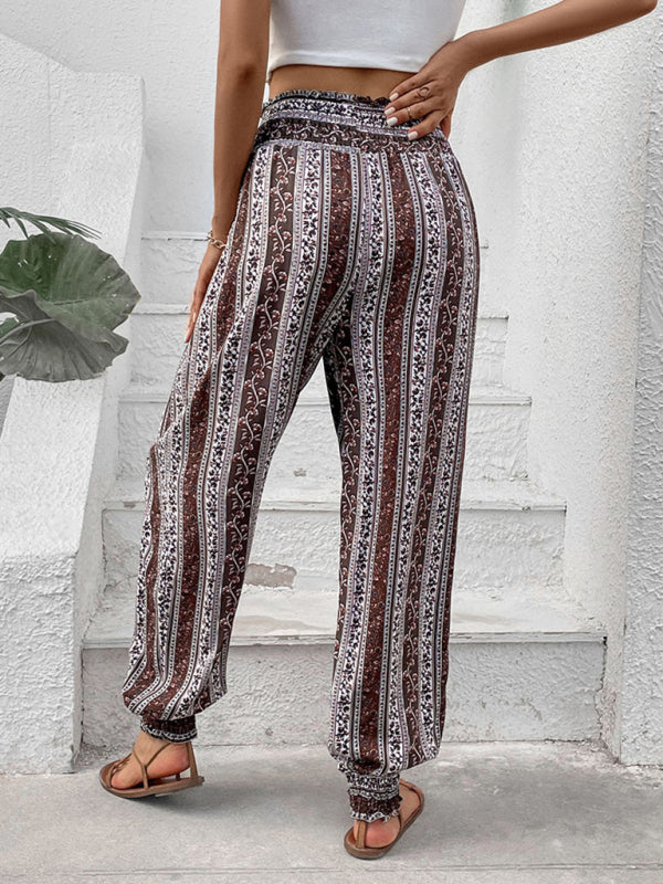 Ethnic high waist printed trousers