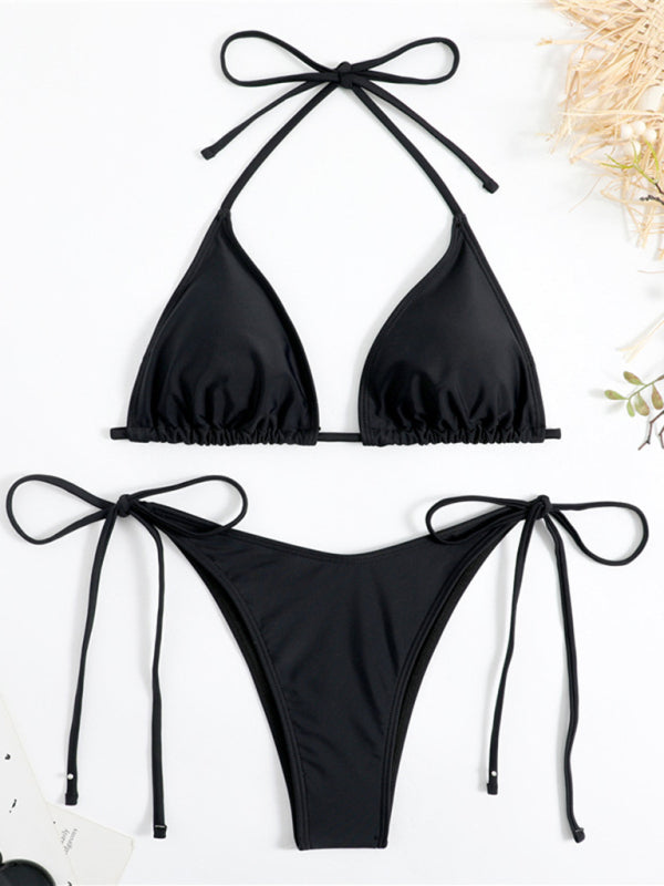 Classic everyday split strap triangle bikini