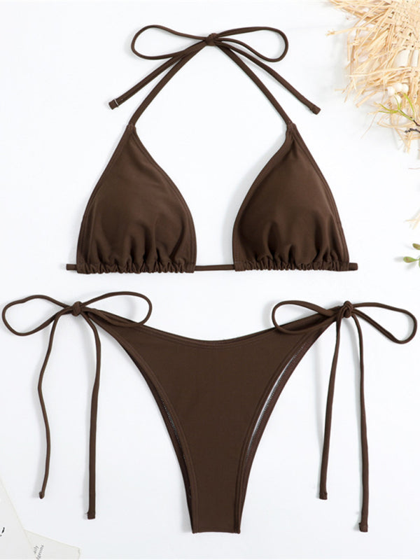 Classic everyday split strap triangle bikini