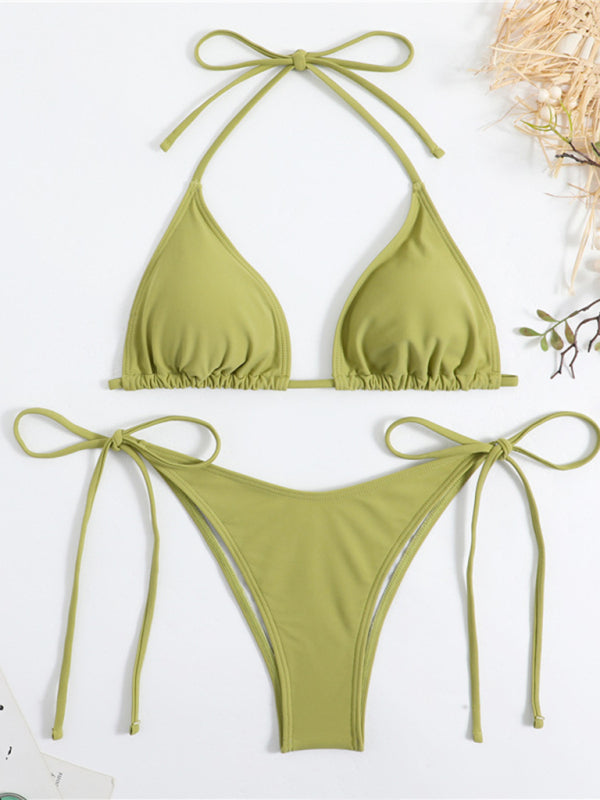 Classic everyday split strap triangle bikini