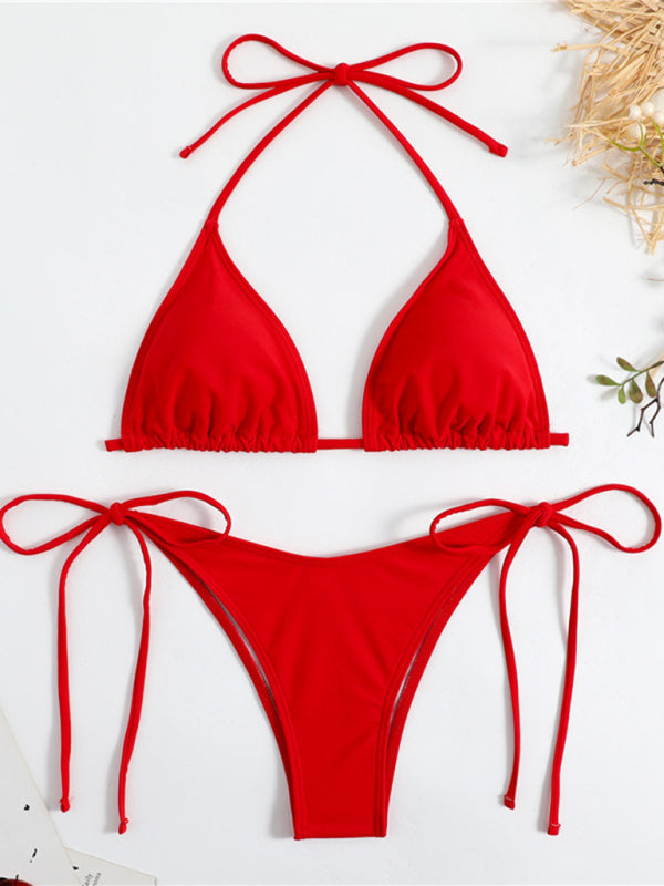 Classic everyday split strap triangle bikini