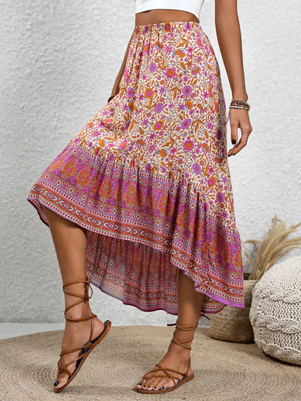 Bohemian floral skirt