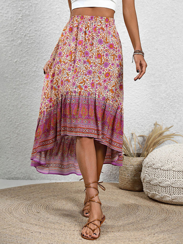 Bohemian floral skirt