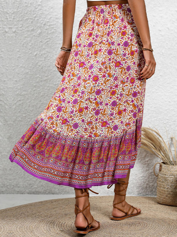 Bohemian floral skirt