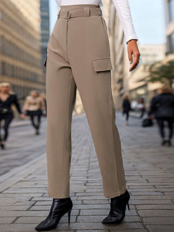 Lace-up commuter pocket trousers