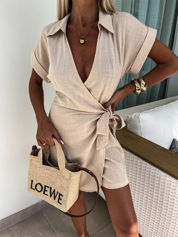 Casual Lapel Jumpsuit