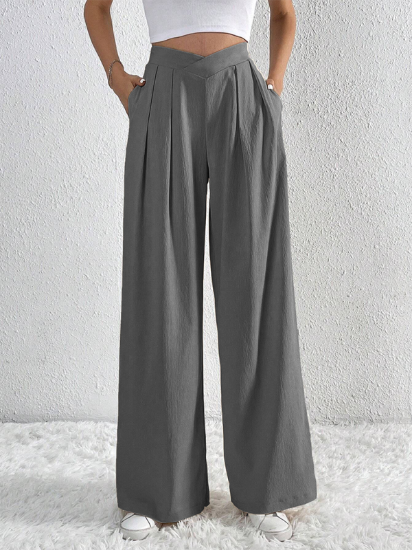 Casual wide leg loose trousers