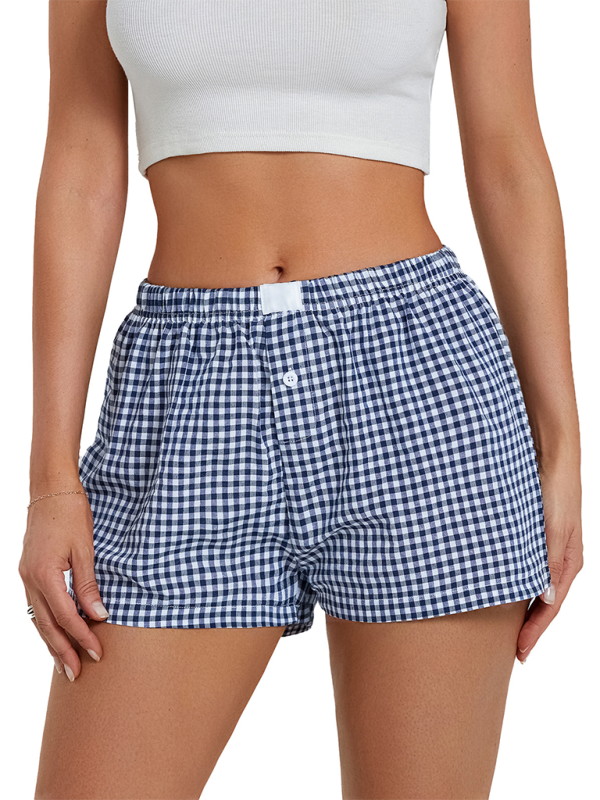 Loose Plaid Shorts